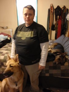 I might look about the same size but I think its the baggy clothing